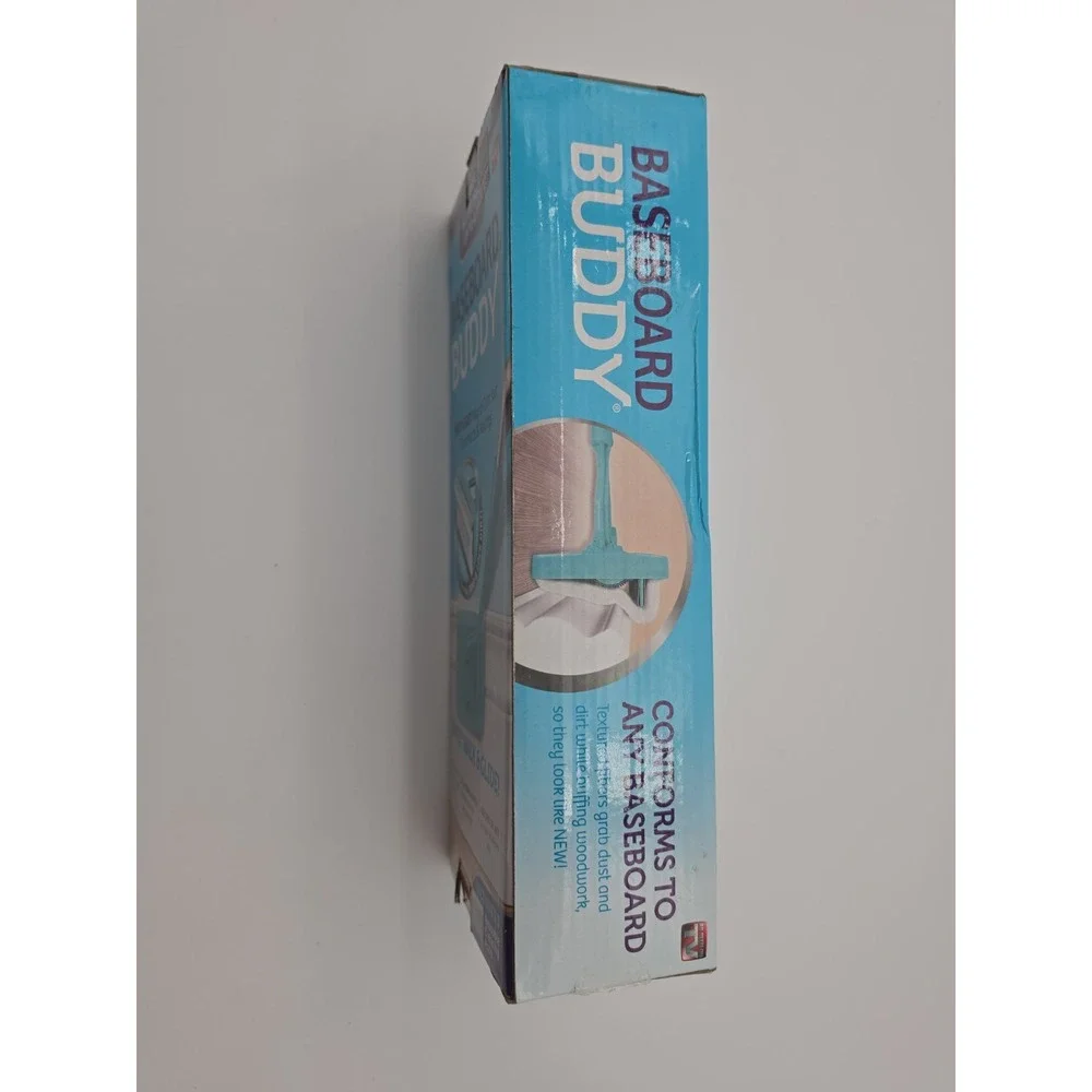 New BASEBOARD BUDDY Cleaning Tool 3 XL Reusable Pads 4 ft Handle Moldings Clean
